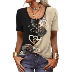 IFIKK GT02 Baskılı Kısa Kollu Kadın T-shirt