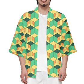 IFIKK Happi Haori Genç Anime 3D Baskılı Şeytan Katili Stil 22 Erkek Ceket