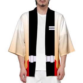 IFIKK Happi Haori Genç Anime 3D Baskılı Şeytan Katili Stil 33 Erkek Ceket