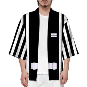 IFIKK Happi Haori Genç Anime 3D Baskılı Şeytan Katili Stil 36 Erkek Ceket