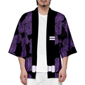 IFIKK Happi Haori Genç Anime 3D Baskılı Şeytan Katili Stil 37 Erkek Ceket