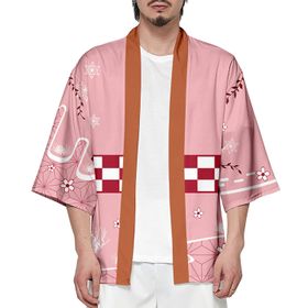 IFIKK Happi Haori Genç Anime 3D Baskılı Şeytan Katili Stil 39 Erkek Ceket