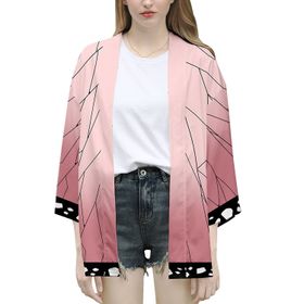 IFIKK Happi Haori Genç Anime 3D Baskılı Şeytan Katili Stil 4 Erkek Ceket