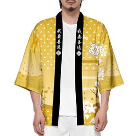 IFIKK Happi Haori Genç Anime 3D Baskılı Şeytan Katili Stil 41 Erkek Ceket