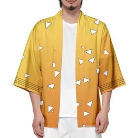 IFIKK Happi Haori Genç Anime 3D Baskılı Şeytan Katili Stil 5 Erkek Ceket
