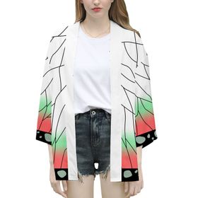 IFIKK Happi Haori Genç Anime 3D Baskılı Şeytan Katili Stil 9 Erkek Ceket