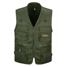 IFIKK Softshell Asker Yeşili Kolsuz Çok Cepli Erkek Ceket