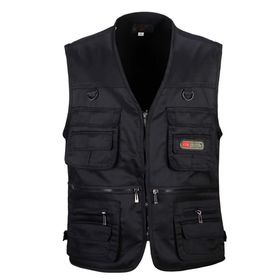 IFIKK Softshell Siyah Kolsuz Çok Cepli Erkek Ceket