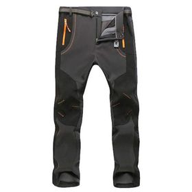 IFIKK Softshell Zip Pocket Gri İnce Fermuarlı Açık Kayak Yürüyüş Su Geçirmez Erkek Pantolon