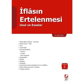 İFLASIN ERTELENMESI USUL VE ESASLAR - ŞAKİR BALCI