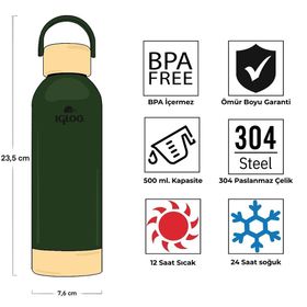 Igloo 205694 500 ml Haki Hydrate Pro Termos