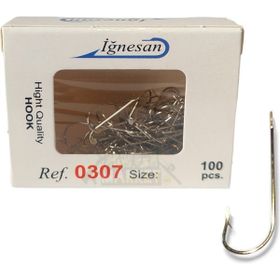 İğnesan 0307 Serisi Nikel Çapraz 100'lü Paket No:7 Olta İğnesi