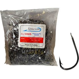 İğnesan 505 Serisi Black Nikel 1000'li Paket No:4 Olta İğnesi