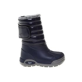 Igor 10168 Siyah Charol Çocuk Yağmur Çizmesi