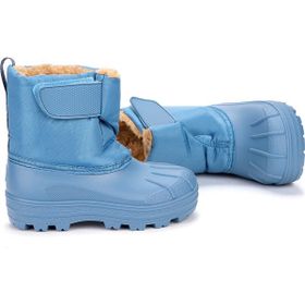 İgor W10259 Mavi Neu İçi Kürklü Çocuk Yağmur Çizmesi