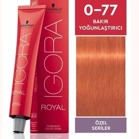 Igora Royal 0-77 Bakır Yoğunlaştırıcı Saç Boyası