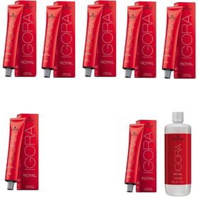 Igora Royal 1-1 Siyah Sandre x7 Saç Boyası + 1 L Oksidan