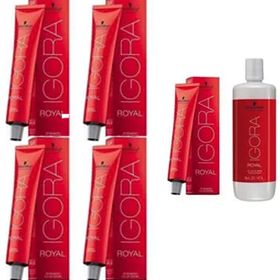 Igora Royal 9-7 Sarı Bakır 5 Adet Saç Boyası + 1 lt Oksidan