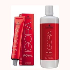 Igora Royal 9,5-49 Transparan Saç Boyası 6 Adet Saç Boyası + 1 lt Oksidan