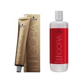 Igora Royal Absolutes 4-60 Kahve Doğal Çikolata x2 Saç Boyası + 1 L Oksidan