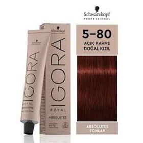 Igora Royal Absolutes 5-80 Açık Kahverengi Doğal Kızıl Saç Boyası