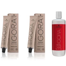 Igora Royal Absolutes 7-50 Kumral-Doğal Altın x2 Saç Boyası + 1 L Oksidan