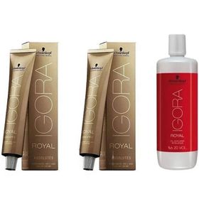 Igora Royal Absolutes 7-60 Kumral Çikolata Doğal 2 Adet Saç Boyası + 1 lt Oksidan
