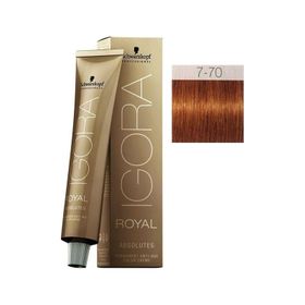 Igora Royal Absolutes 7-70 Kumral-Doğal Bakır x2 Saç Boyası + 1 L Oksidan