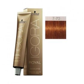 Igora Royal Absolutes 7-70 Kumral-Doğal Bakır x4 Saç Boyası