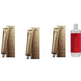 Igora Royal Absolutes 8-60 Açık Kumral Çikolata Doğal x3 Saç Boyası + 1 L Oksidan
