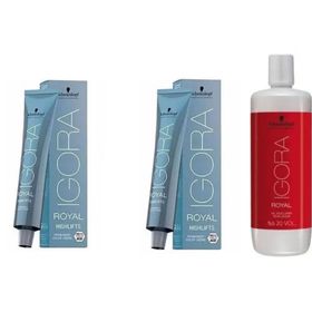 Igora Royal Highlifts 12-1 Özel Açıcı Sandre x2 Saç Boyası + 1 L Oksidan