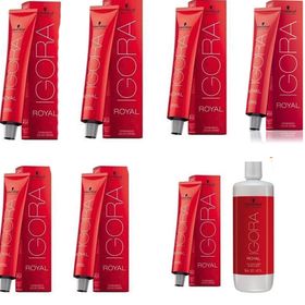 Igora Royal Raw Essentials 5-16 Açık Kahve Cendré Çikolata 7 Adet Saç Boyası + 1 lt Oksidan