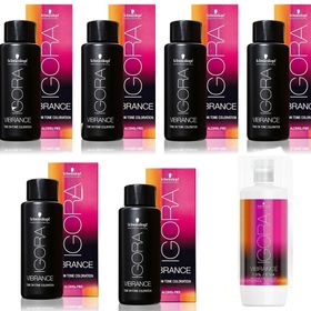 Igora Vibrance 8-46 Açık Kumral Bej Çikolata 6 Adet Saç Boyası + 1 lt Oksidan