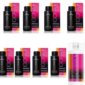 Igora Vibrance 8-46 Açık Kumral Bej Çikolata 8x60 ml Saç Boyası + 1 lt Oksidan
