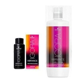 Igora Vibrance 9.5-49 Bej Viyole Tonlayıcı 7 Adet Saç Boyası+1 lt Oksidan