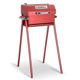 Igrill Cube 40 cm Kırmızı Kömürlü Barbekü Mangal