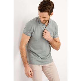 İGS Modernfit Dar Kalıp Polo Yaka Siyah Erkek T-Shirt