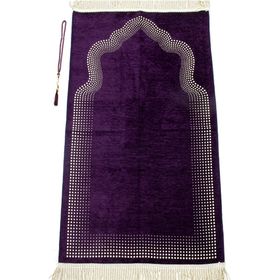 İhvan Mihrap Desenli Düz Şönil Mor Seccade