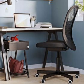 IKEA 10489028 Flıntan Siyah Çalışma Sandalyesi