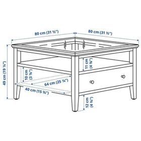 IKEA 10500002 Koyu Kahve Orta Sehpa