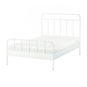 IKEA 19563373 Çift Kişilik Beyaz Karyola
