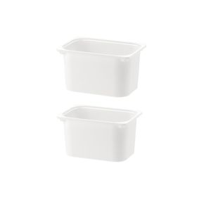 IKEA 2 Adet Çocuk Odası 42x30x23 cm Beyaz Eşya Oyuncak Saklama Kutusu