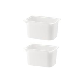 IKEA 2 Adet Çocuk Odası 42x30x23 cm Beyaz Eşya Oyuncak Saklama Kutusu