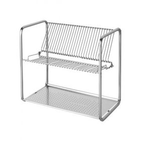 IKEA 2 Katlı Paslanmaz Çelik Bulaşıklık 27x50 cm Metal Bulaşık Sepeti