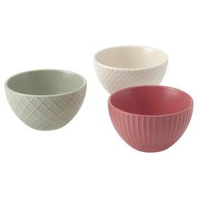 IKEA 3 Parça Kase Seti Çok Renkli 10 cm 3 Parça Stoneware Çerezlik