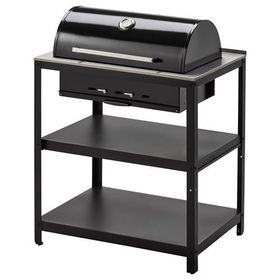 IKEA 30471447 Grillskar Paslanmaz Çelik Siyah 86x61 cm Kömürlü Barbekü
