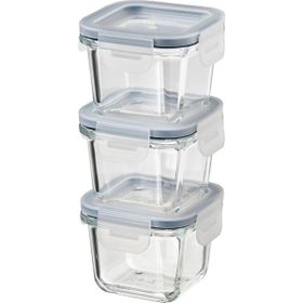 IKEA 365+ 180 ml Kapaklı Cam-Cam Saklama Kabı