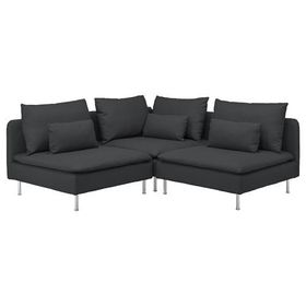 IKEA 39449621 Söderhamn Fridtuna Koyu Gri 3'lü Kanepe