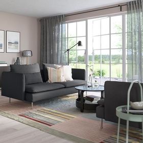 IKEA 39449621 Söderhamn Fridtuna Koyu Gri 3'lü Kanepe