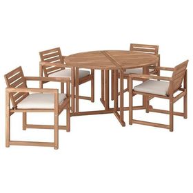 IKEA 39582479 NAMMARÖ Açık Kahverengi Yemek Masası ve Sandalye Seti